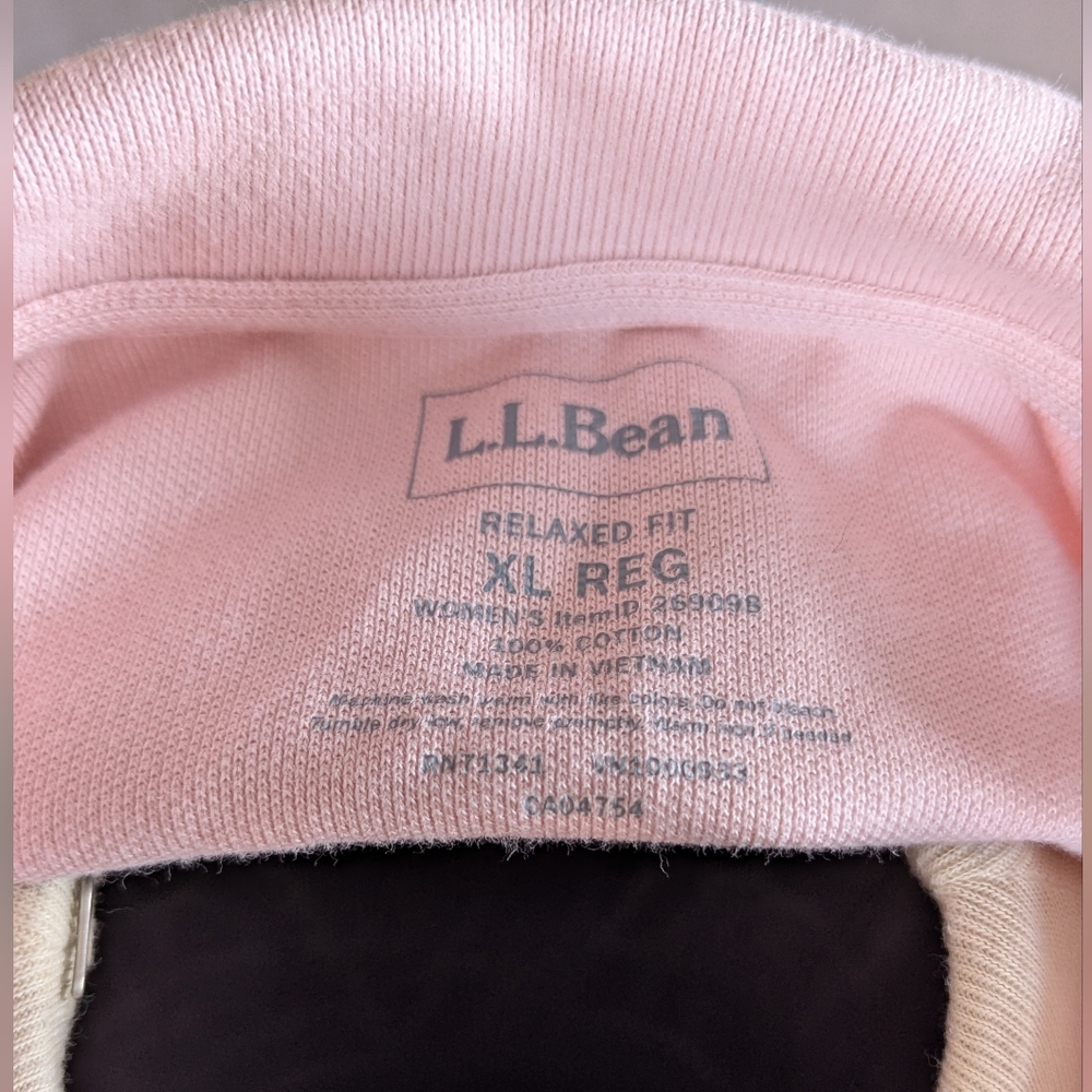 L L Bean Set of Pink And Navy & White Striped Cotton Relaxed Fit Polo Shirts - Picture 7 of 16